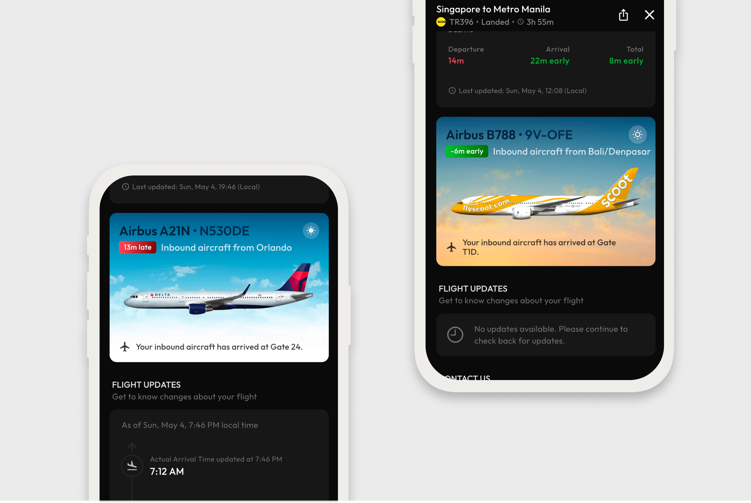 Track inbound flights and discover aircraft liveries release image