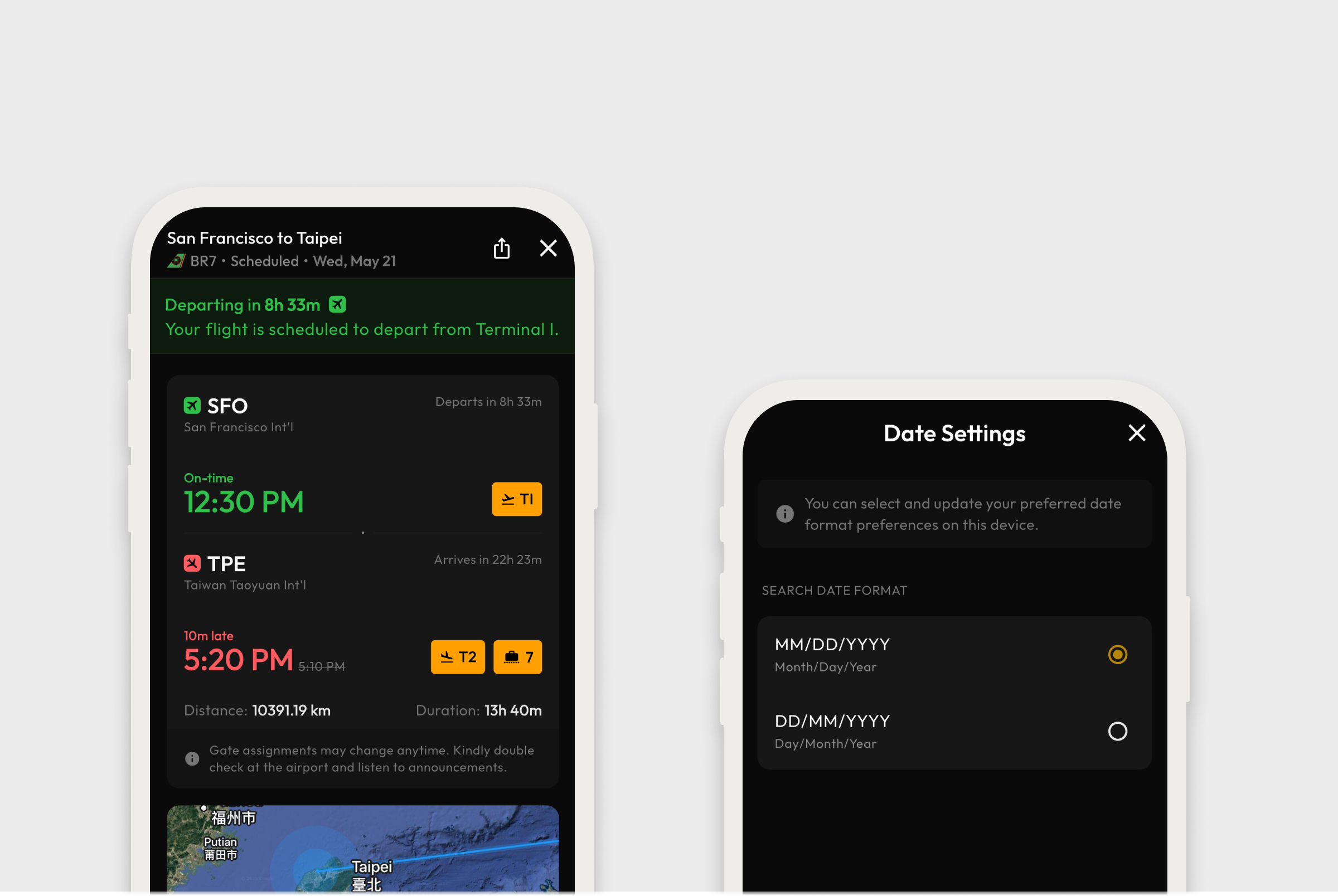 Streamlined flight details page and new date format release image