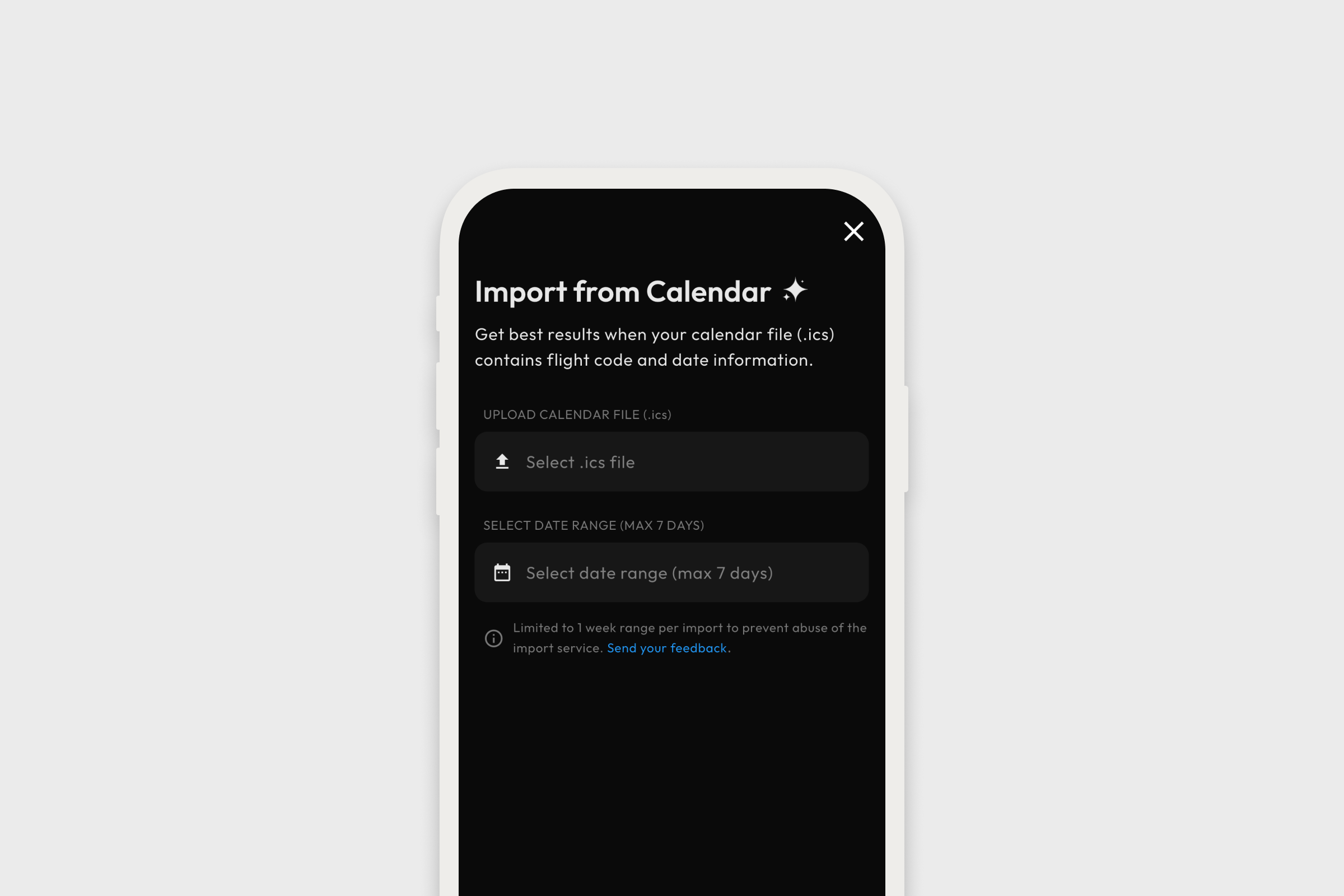 Import bulk flightsfrom calendar files release image