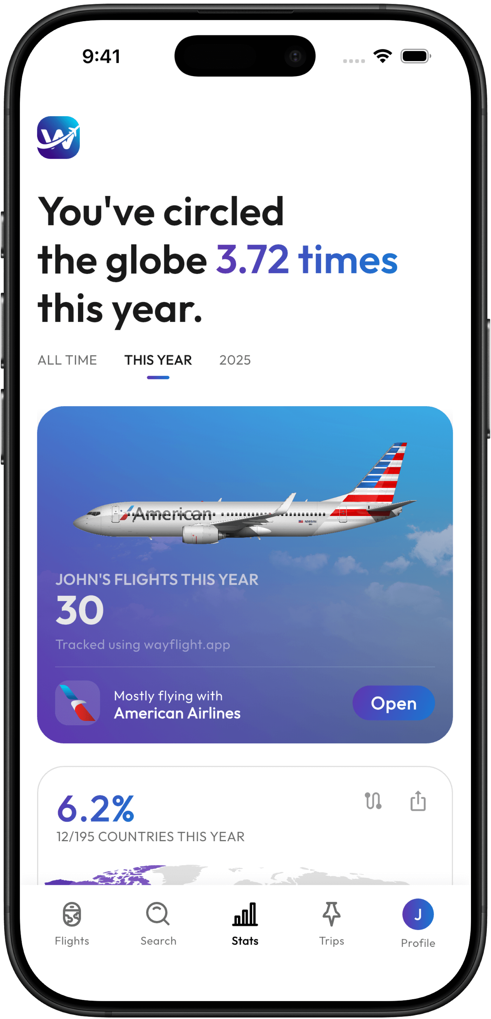 Wayflight Flight Stats